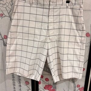 Pebble Beach White Flat Front Shorts